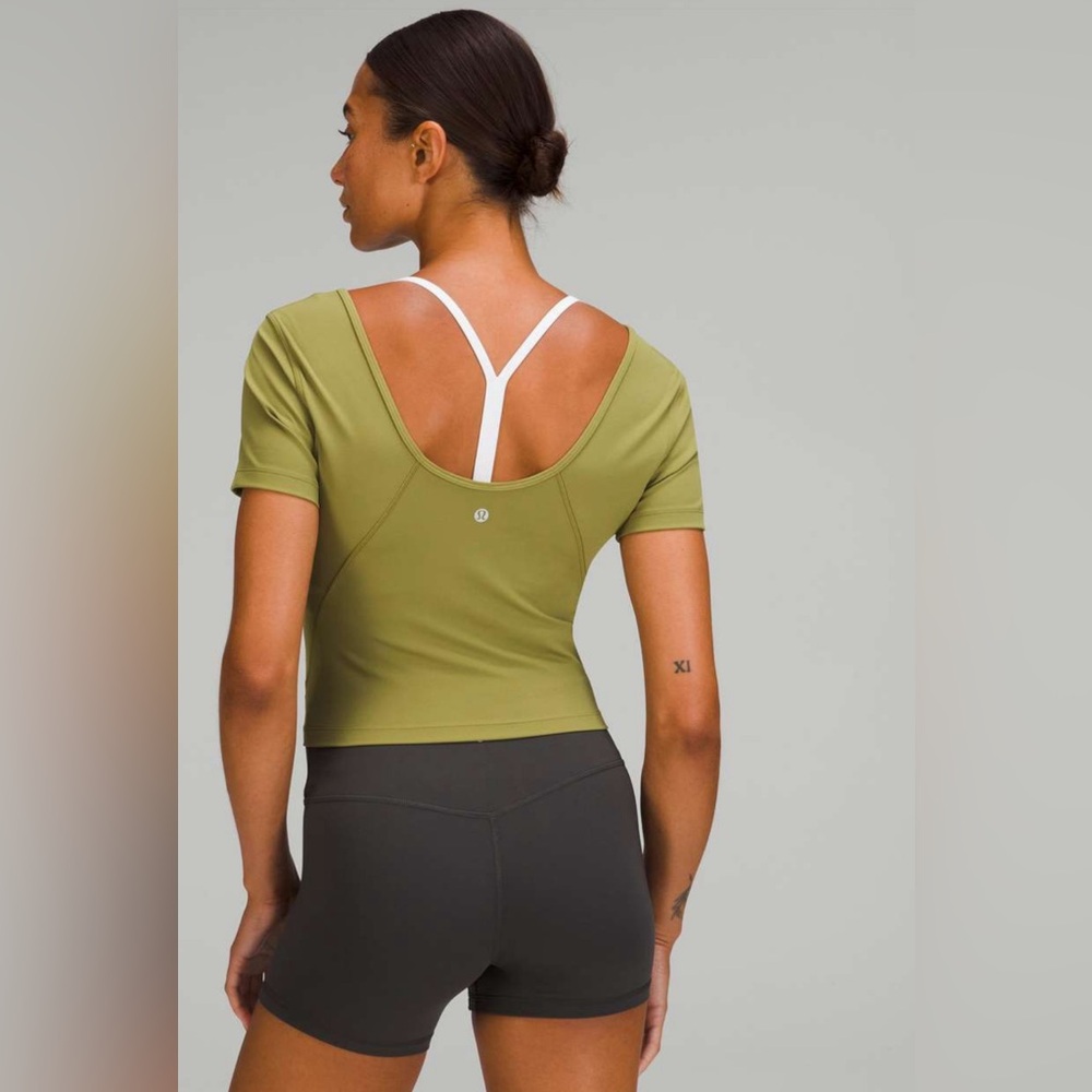 Lululemon Align T-Shirt Bronze Green size 4 new no tag - Picture 3 of 4
